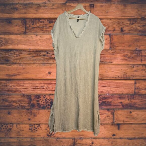 Venti6 Cream Linen Blend Maxi Small - Picture 1 of 8